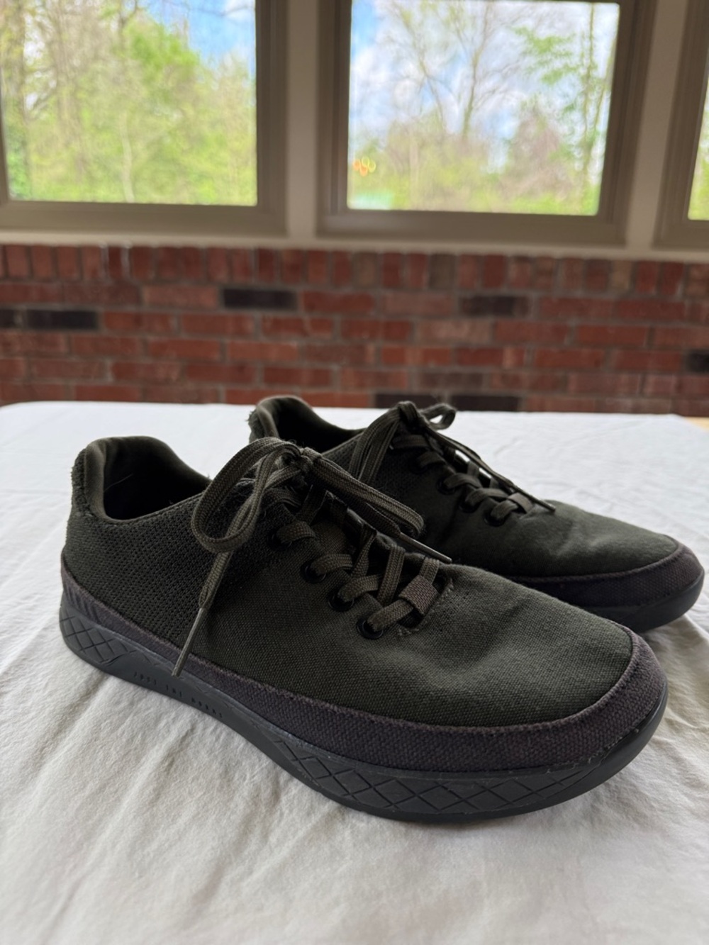NOBULL Olive Green Canvas Athletic Sneakers